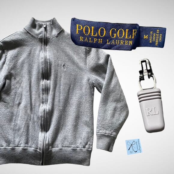 Polo Golf Ralph Lauren Sweater Zip-up Jacket Kids Sz M - Picture 1 of 10